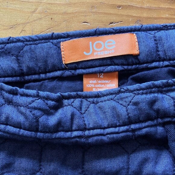 Denim Quilted A-Line Mini Skirt - Picture 4 of 4